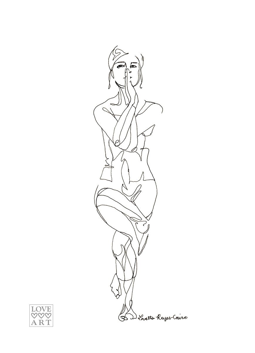869x1200 Yoga Line Drawing Of Eagle Pose Garudasana Etsy - Line Drawing Eagle