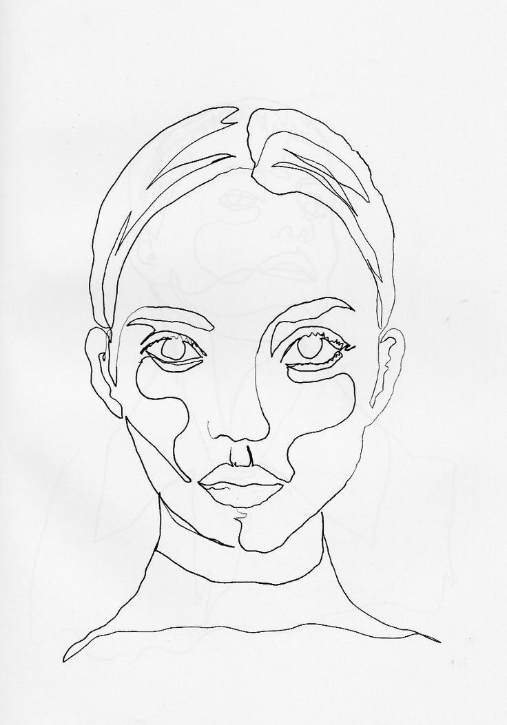 736x1053 Follow Me Continuous Line Drawing More Minimalist Art - Line Drawing Face