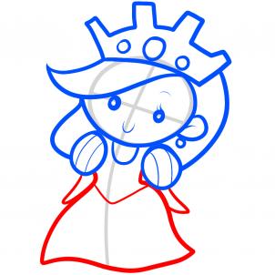 302x302 How To Draw How To Draw A Queen For Kids - Line Drawing For Kids