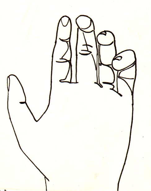 487x613 contour line drawing hand med one line drawings contour line - Line Drawing Hand