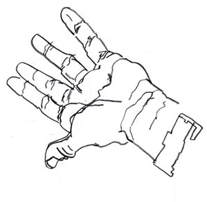 299x293 Blind Contour Drawing An Exercise In Seeing Beginning Drawing - Line Drawing Hand