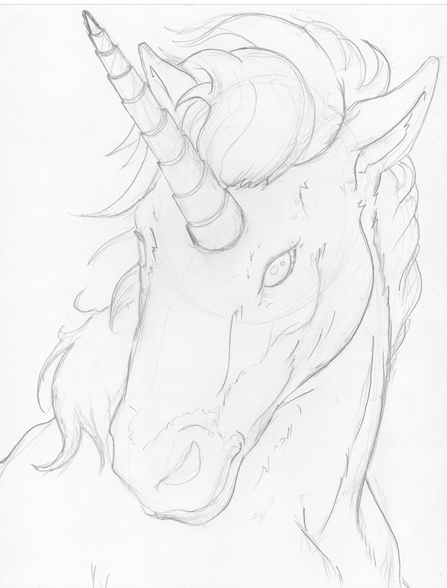 632x831 Nate Lindley, Teaching Art How To Draw A Unicorn - Line Drawing Images