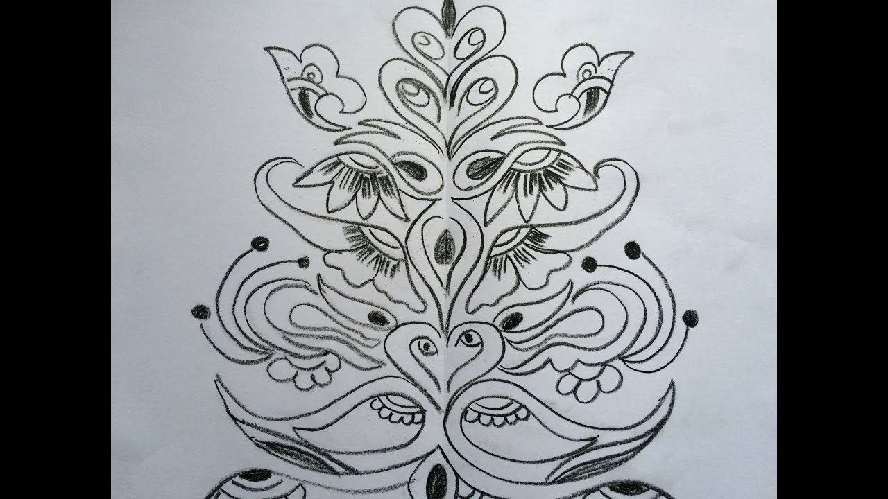 1280x720 Decorative Painting Draw And Trace Freehand Design - Line Drawing Images Free