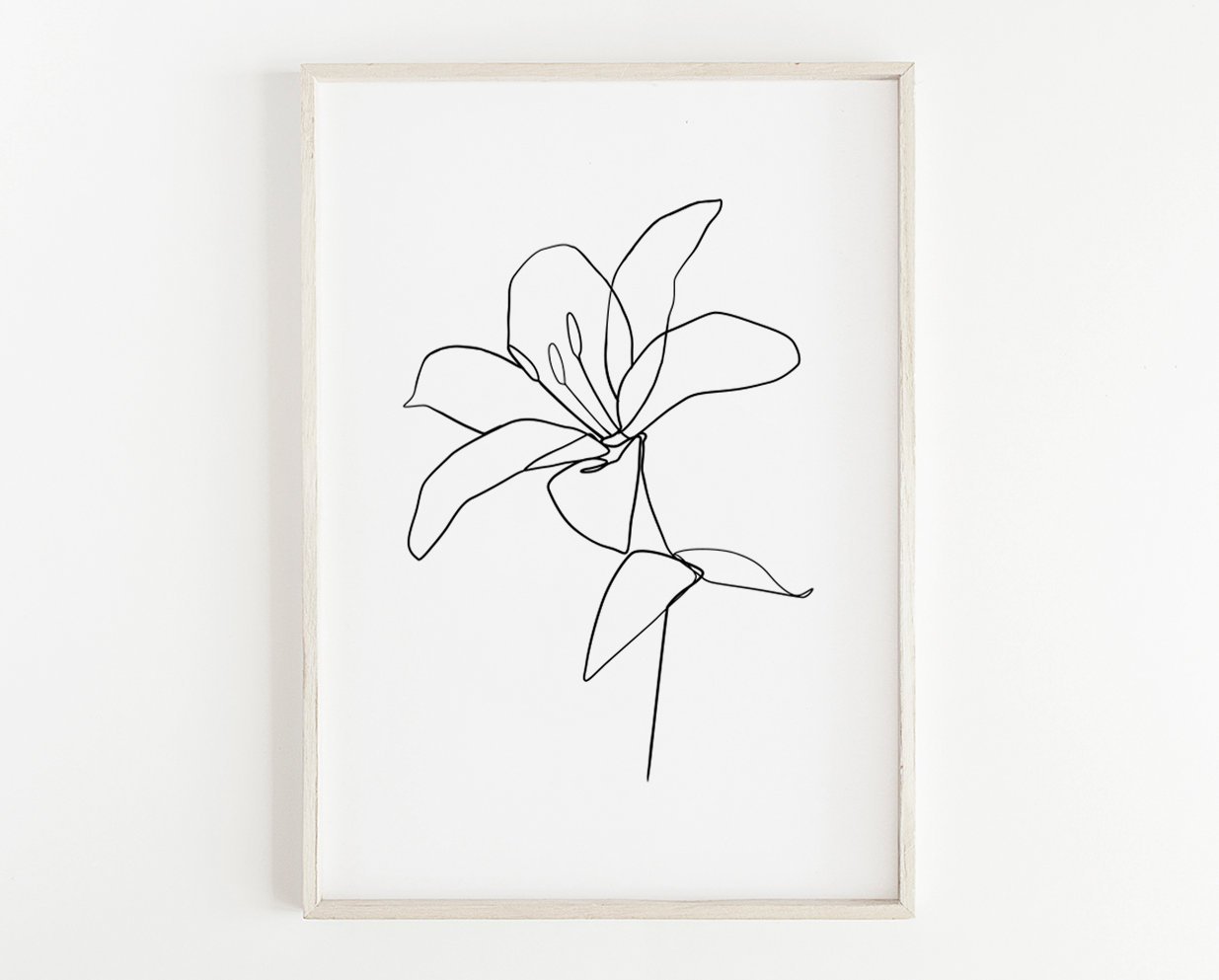 1235x993 Minimalist Flower Drawing Botanical Drawing Abstract Flower Etsy - Line Drawing Lily