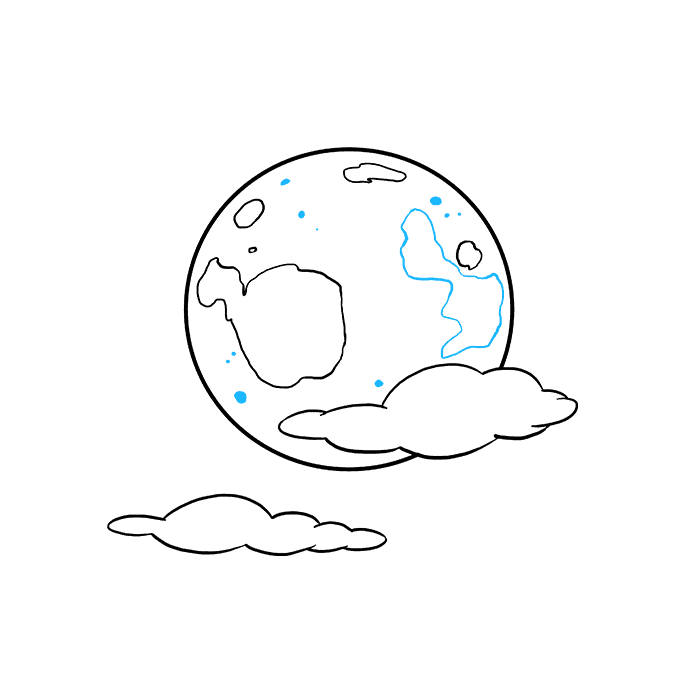 680x678 How To Draw The Moon Really Easy Drawing Tutorial - Line Drawing Moon