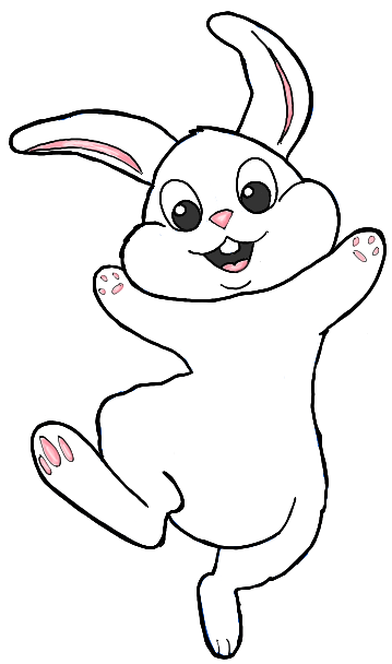 359x608 Easter Bunny Line Drawings Happy Easter Thanksgiving - Line Drawing Of A Bunny