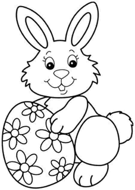 450x635 Easter Line Drawing Hd Easter Images - Line Drawing Of A Bunny