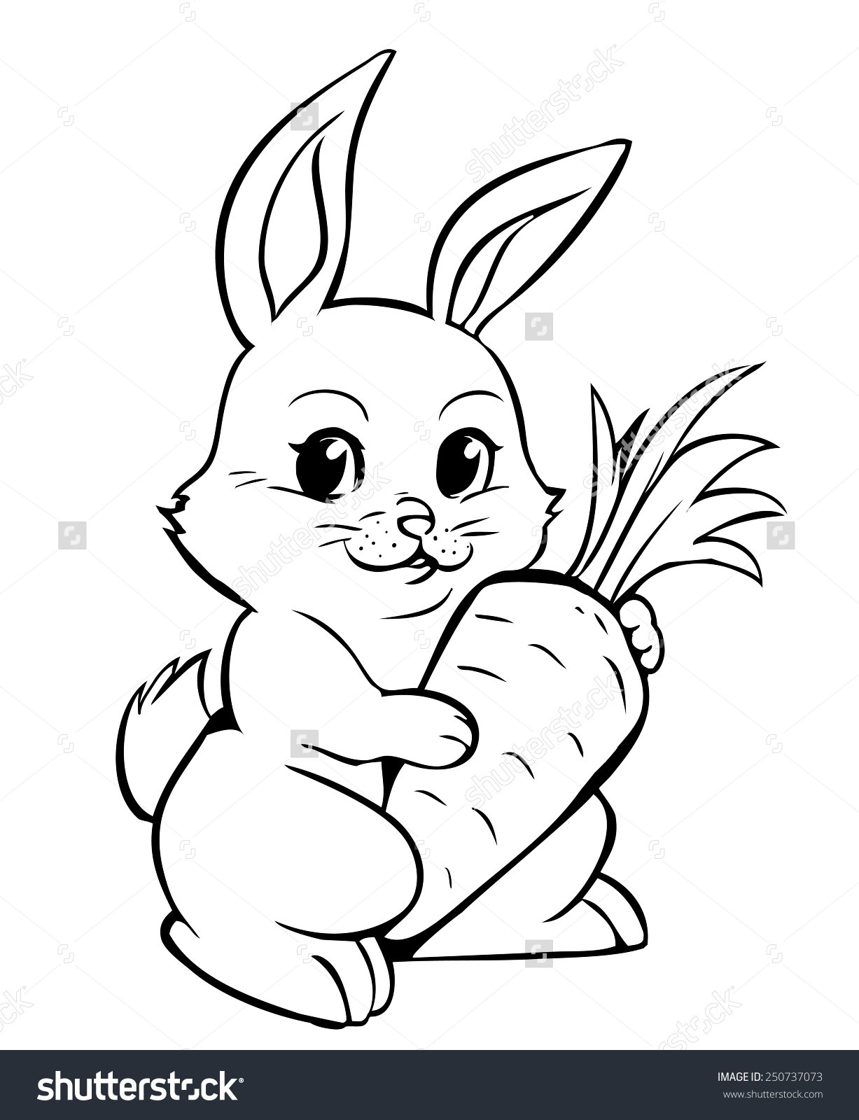Line Drawing Of A Bunny at Explore collection of