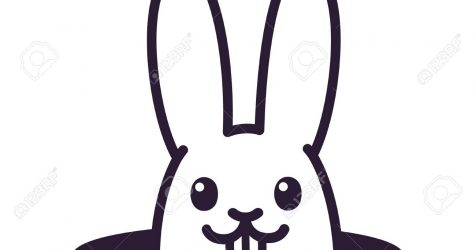 476x250 Simple Line Drawing Of A Bunny Easy Face For Kid Wmstdc - Line Drawing Of A Bunny