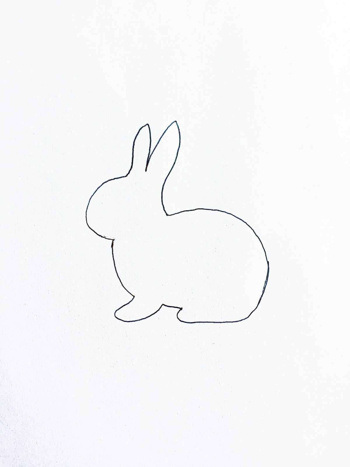 1200x1600 Bunny Clip Art Outline - Line Drawing Of A Bunny