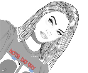 300x250 Images About Line Drawings On We Heart It See More - Line Drawing Of A Girl