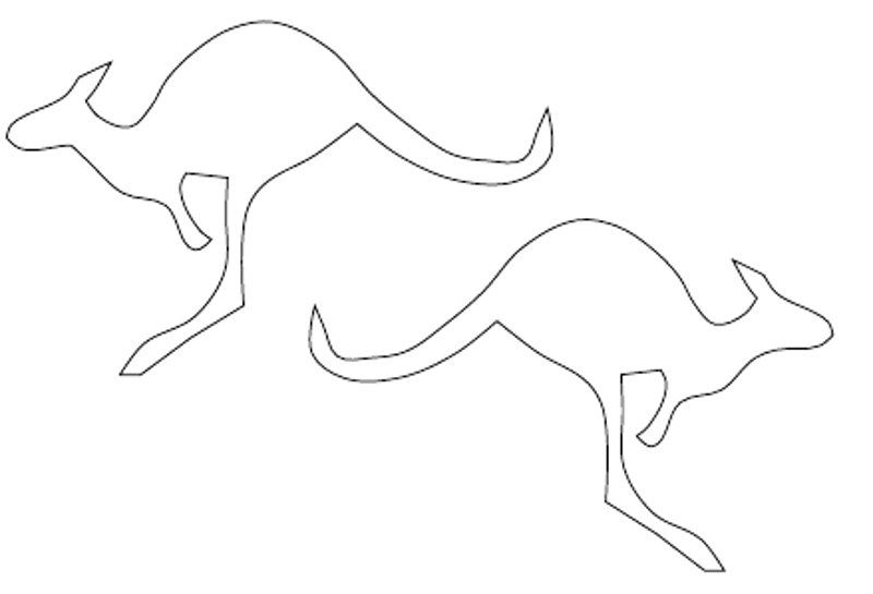 800x545 Kangaroo Outline - Line Drawing Of A Kangaroo