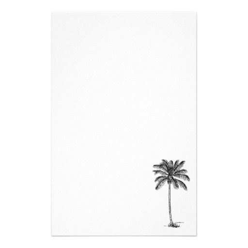 512x512 Coconut Palm Tree Line Drawing Stationery Tats - Line Drawing Of A Palm Tree