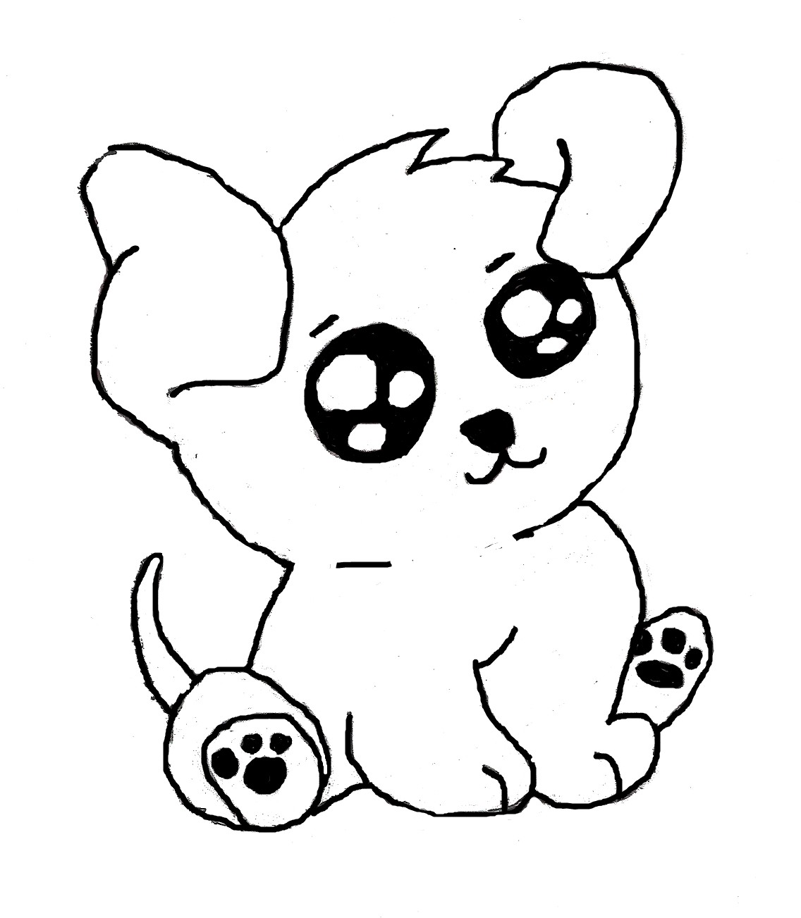 1136x1303 Cute Puppies Drawing Pictures Of To Draw - Line Drawing Of A Puppy