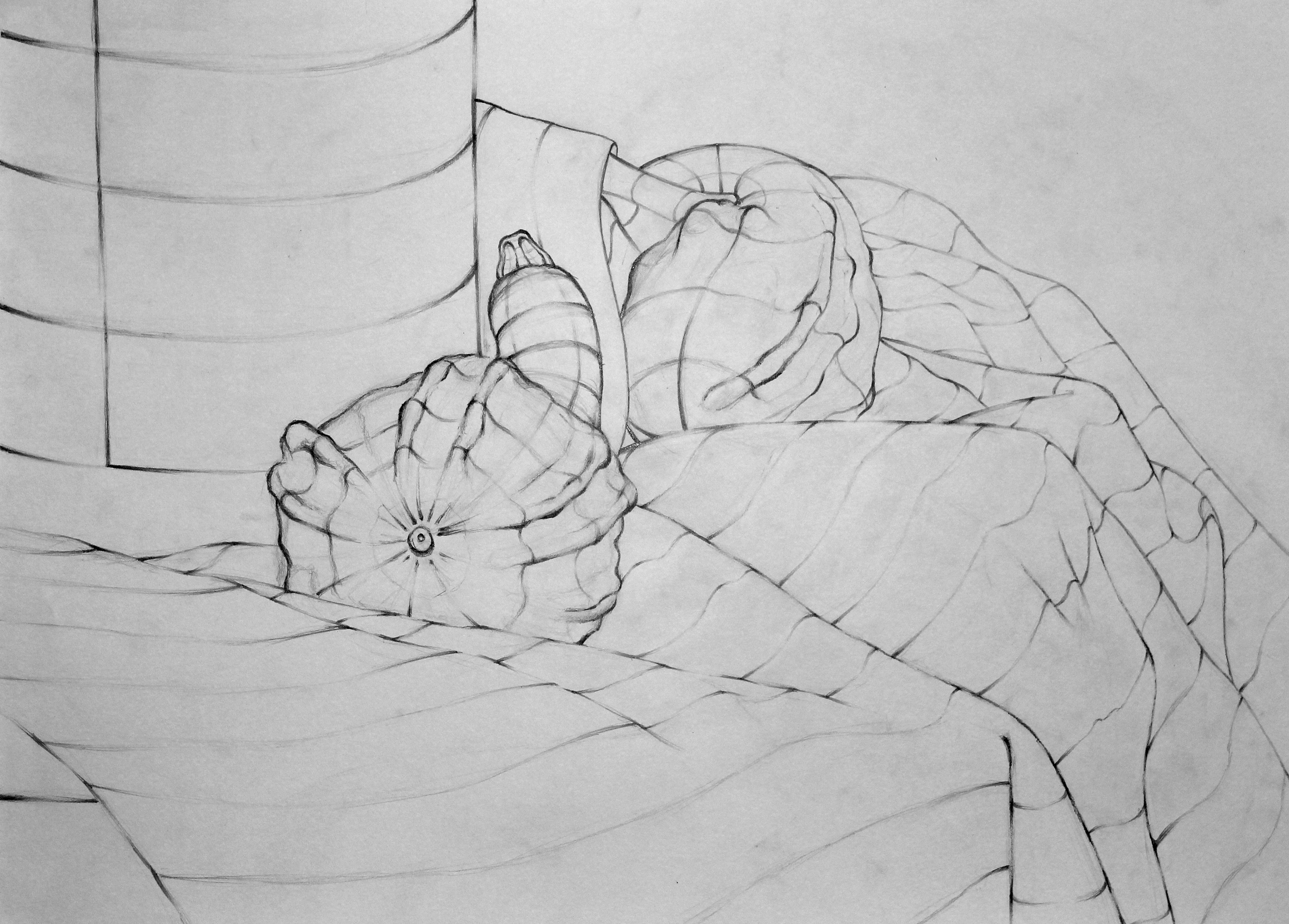 3840x2753 Cross Contour Line Drawing On Behance - Line Drawing Of Cross