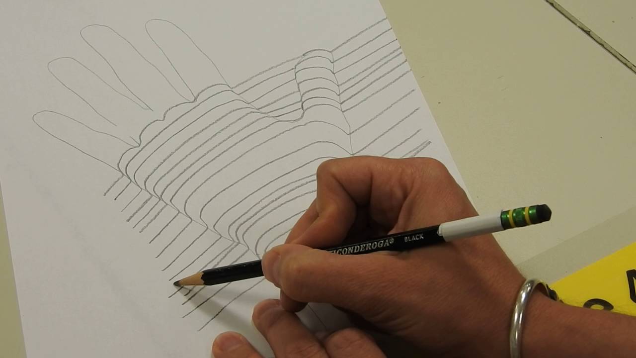 1280x720 Cross Contour Line Drawing Of Your Hand - Line Drawing Of Cross