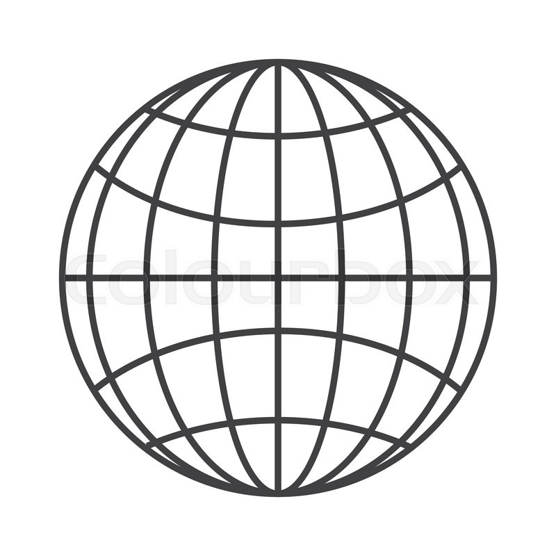 Line Drawing Of Globe at Explore collection of
