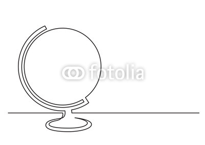 400x283 Continuous Line Drawing Of Desk Globe Buy Photos Ap Images - Line Drawing Of Globe