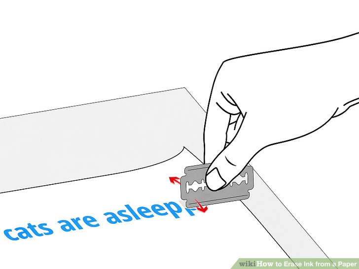 728x546 Ways To Erase Ink From A Paper - Line Drawing Of Isopropyl Alcohol