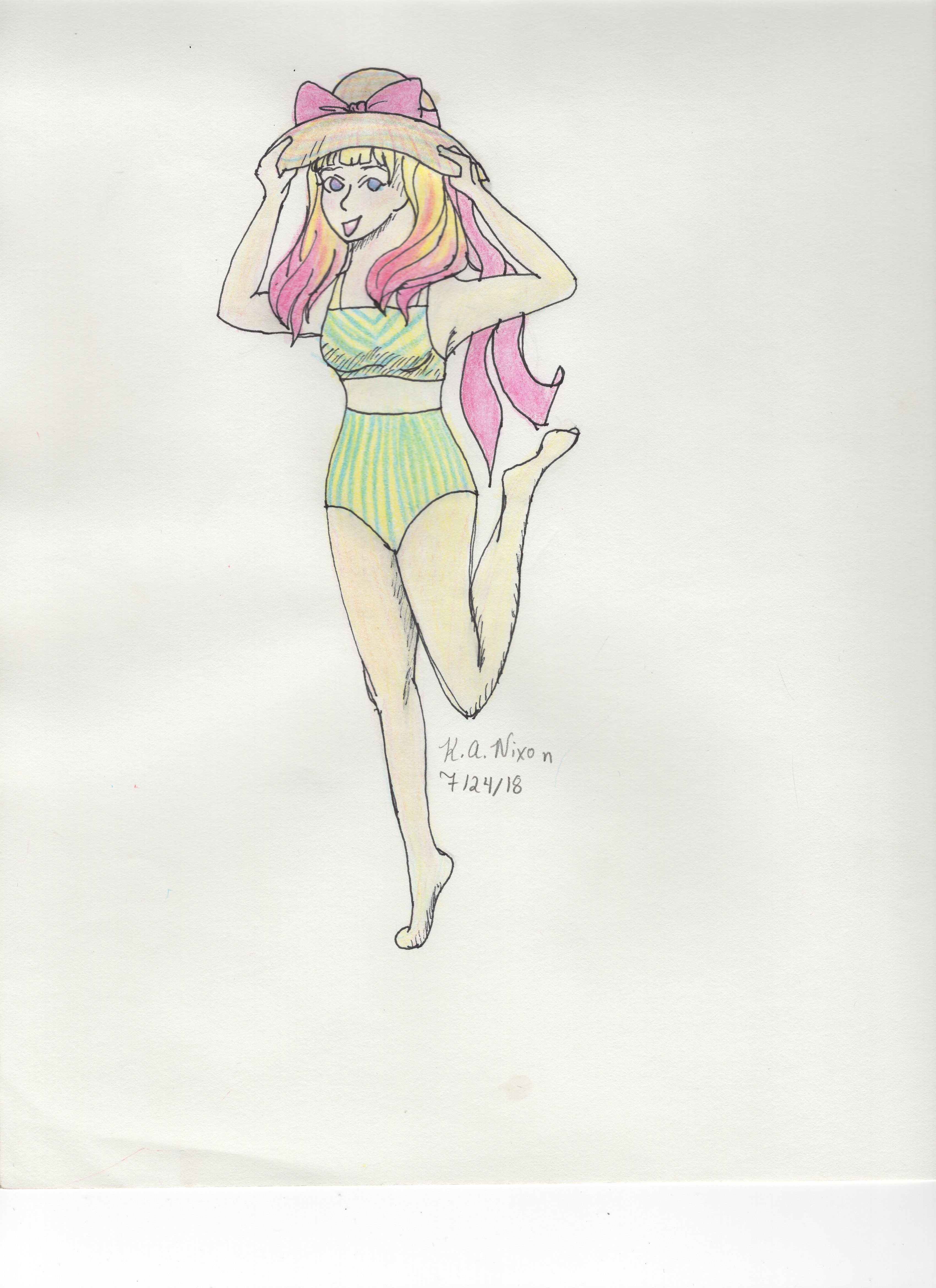 3400x4679 Colored Pencil On Drawing Paper I Tried To Blend W Rubbing - Line Drawing Of Isopropyl Alcohol