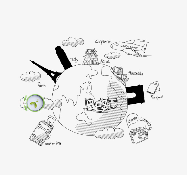 650x608 Cartoon Painted Black And White Line Art, Earth, Building, Cartoon - Line Drawing Of The Earth