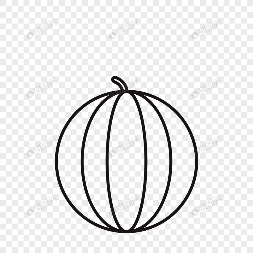 860x860 Line Drawing Watermelon Material Png Image Picture Free Download - Line Drawing Of Watermelon