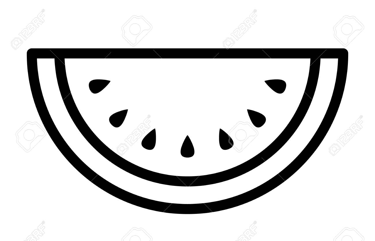 1300x835 Watermelon Clipart Line Drawing - Line Drawing Of Watermelon