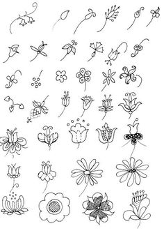 236x334 Doodle Flowers Clipart And Vectors - Line Drawing Pictures