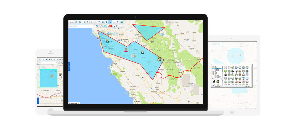 1196x468 Draw On Maps And Make Them Easily - Line Drawing Pictures