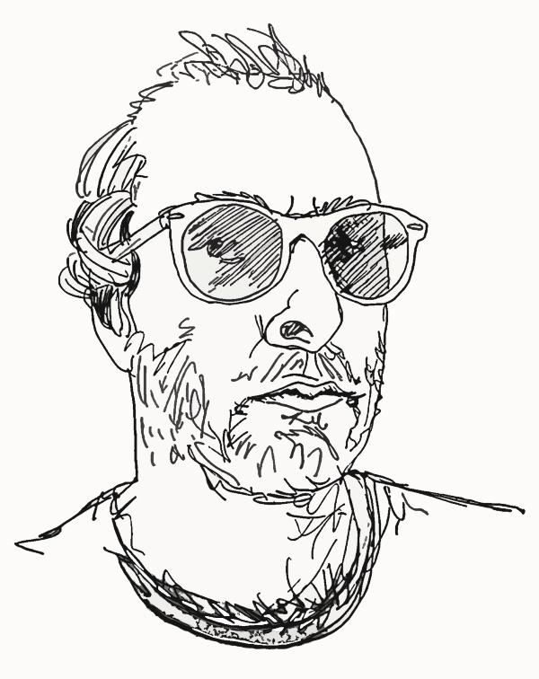 600x756 Self Portrait - Line Drawing Portrait
