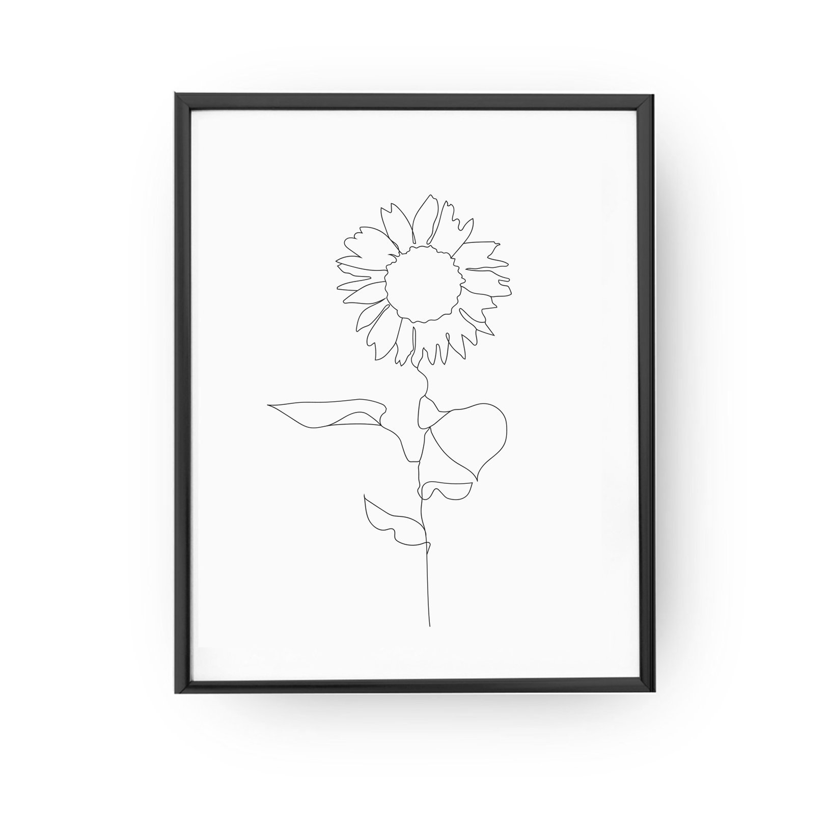 Line Drawing Sunflower