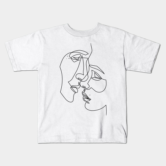 630x630 Lovers Drawing In One Line - Line Drawing T Shirt