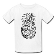 190x190 Pineapple Line Drawing Kids' Premium T Shirt Spreadshirt - Line Drawing T Shirt