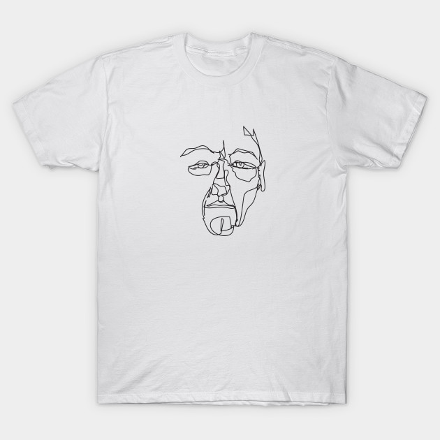 630x630 Portrait Of Man Line Drawing - Line Drawing T Shirt