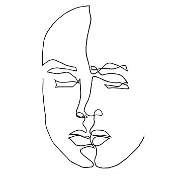 360x360 Aesthetic Line Draw T Shirt For Men And Women - Line Drawing T Shirt