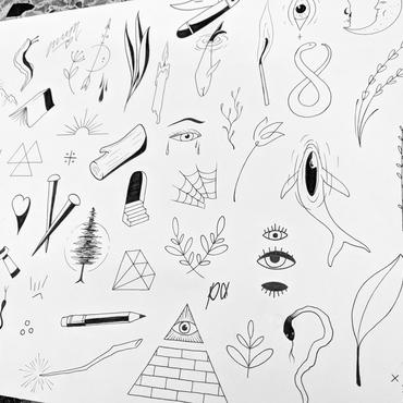 370x370 Fine Line Tattoo Artists In Melbourne Vic Market Tattoo - Line Drawing Tattoo