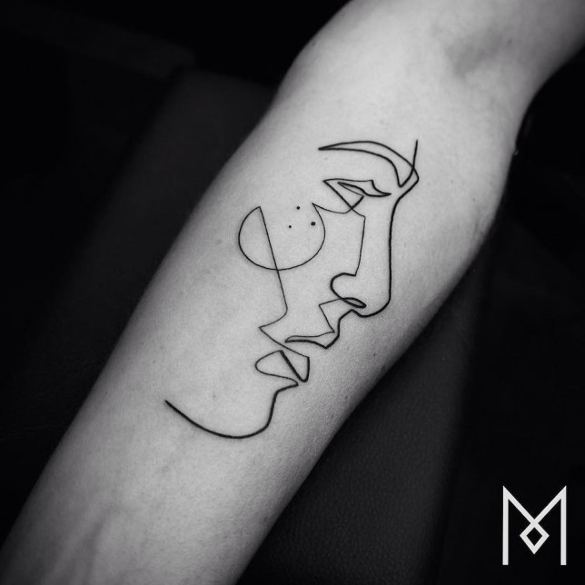 644x644 Minimalist Tattoos Elegant Body Art Drawn With Just One Line - Line Drawing Tattoo