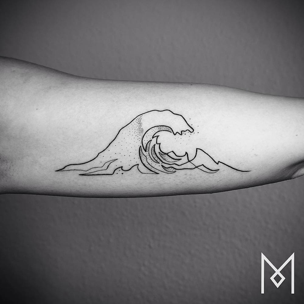 1000x1000 Minimalistic One Line Tattoos - Line Drawing Tattoo