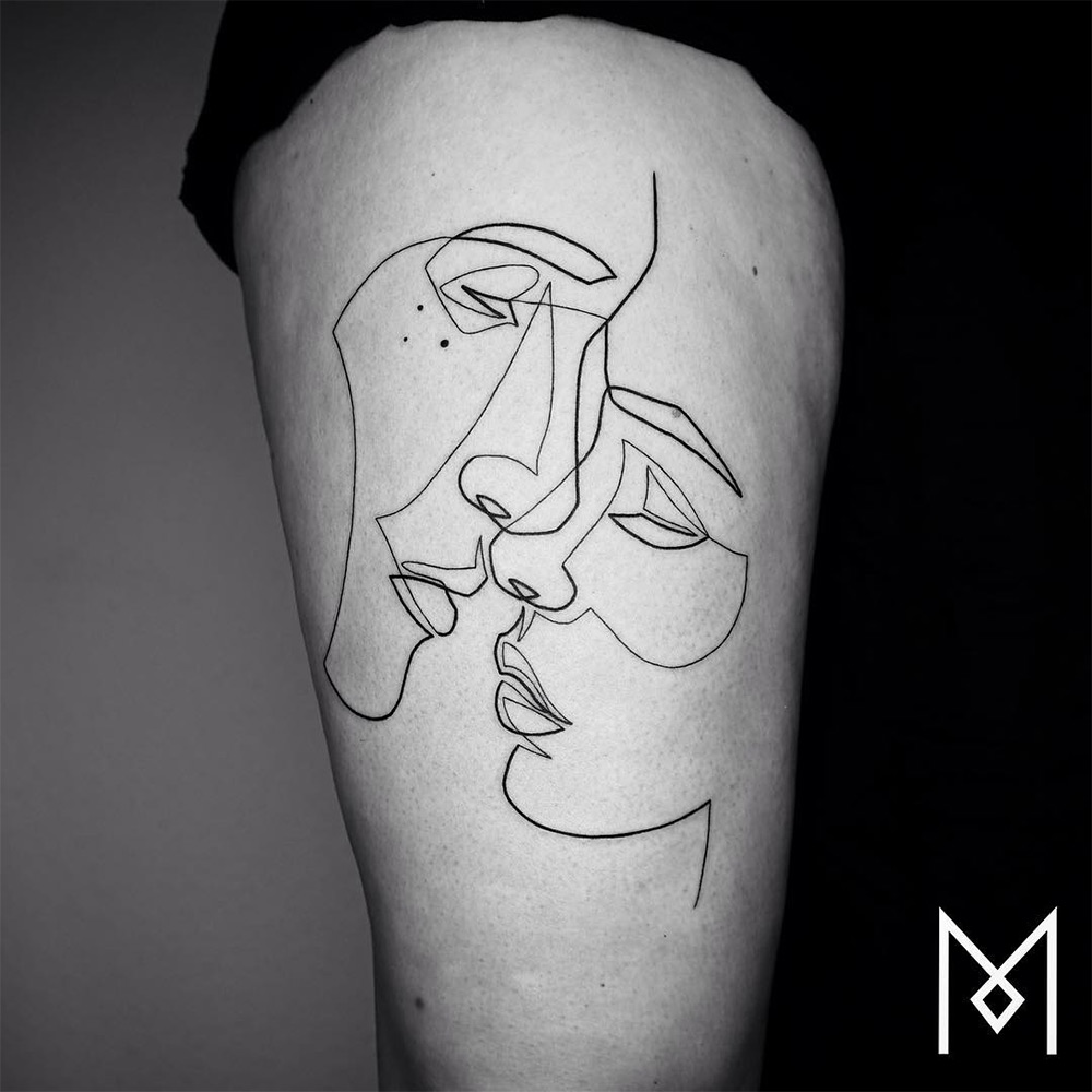 1000x1000 New Minimalistic Single Line Tattoos - Line Drawing Tattoo
