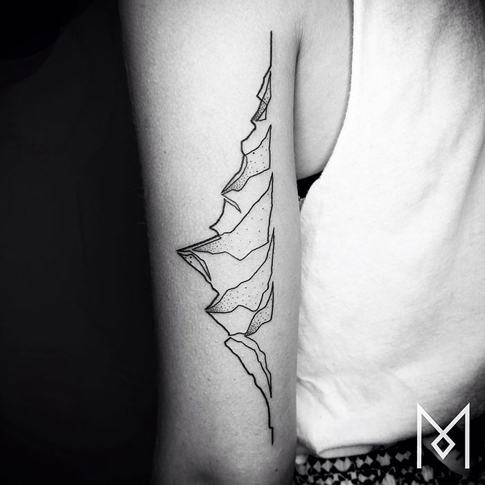 700x700 Artist Takes Line Art To Next Level - Line Drawing Tattoo