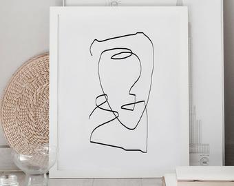 340x270 Norah Owens On Etsy - Line Drawing Wall Art