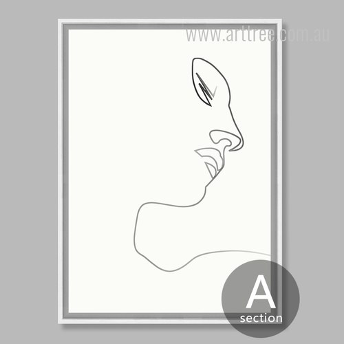 500x500 Line Drawing Woman Face - Line Drawing Woman
