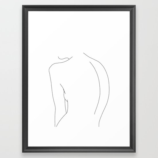 550x550 Minimal Line Drawing Of Women's Body - Line Drawing Woman