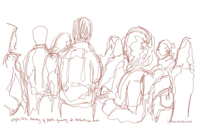 640x414 Single Line Sketch Petescully - Line Drawings Of People