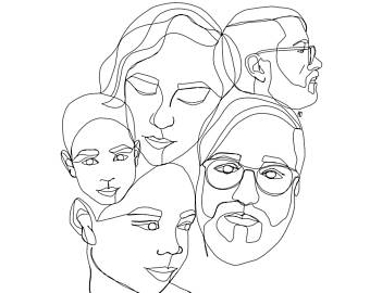 Line Drawings Of People at PaintingValley.com | Explore collection of ...