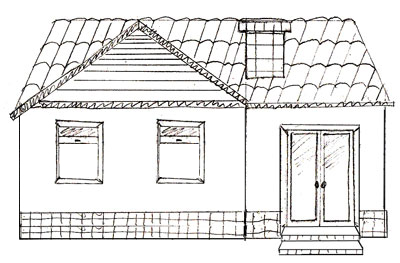 400x263 How To Draw A House - Line House Drawing