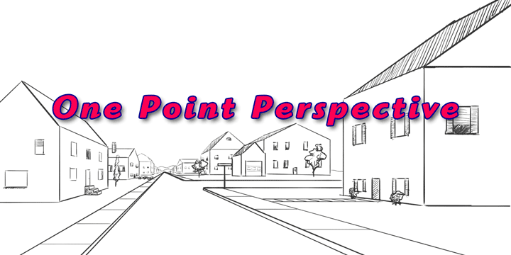 720x360 One Point Perspective Drawing Step - Line House Drawing