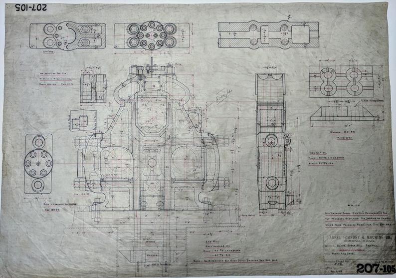 794x557 Engineering Drawings Original India Ink On Linen Sugar Etsy - Linen Drawing