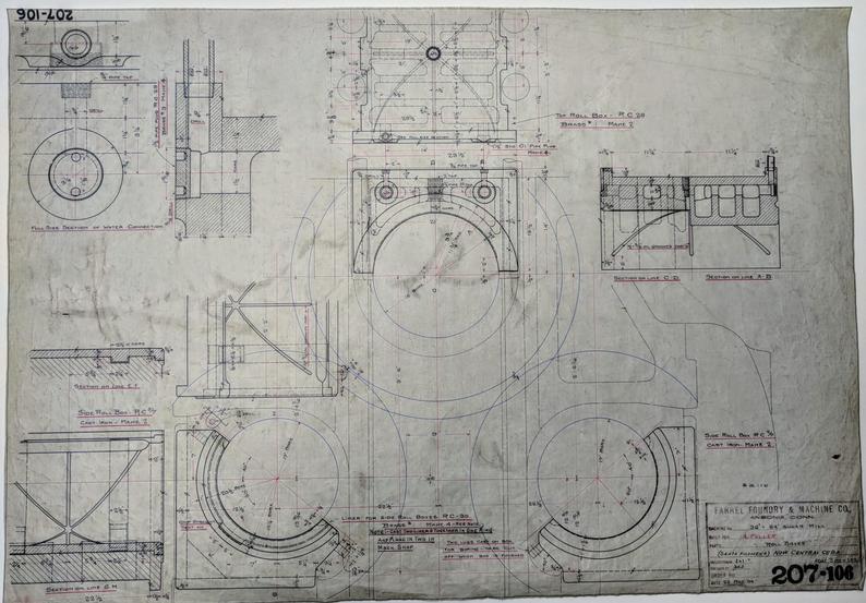 794x553 Engineering Drawings Original India Ink On Linen Sugar Etsy - Linen Drawing
