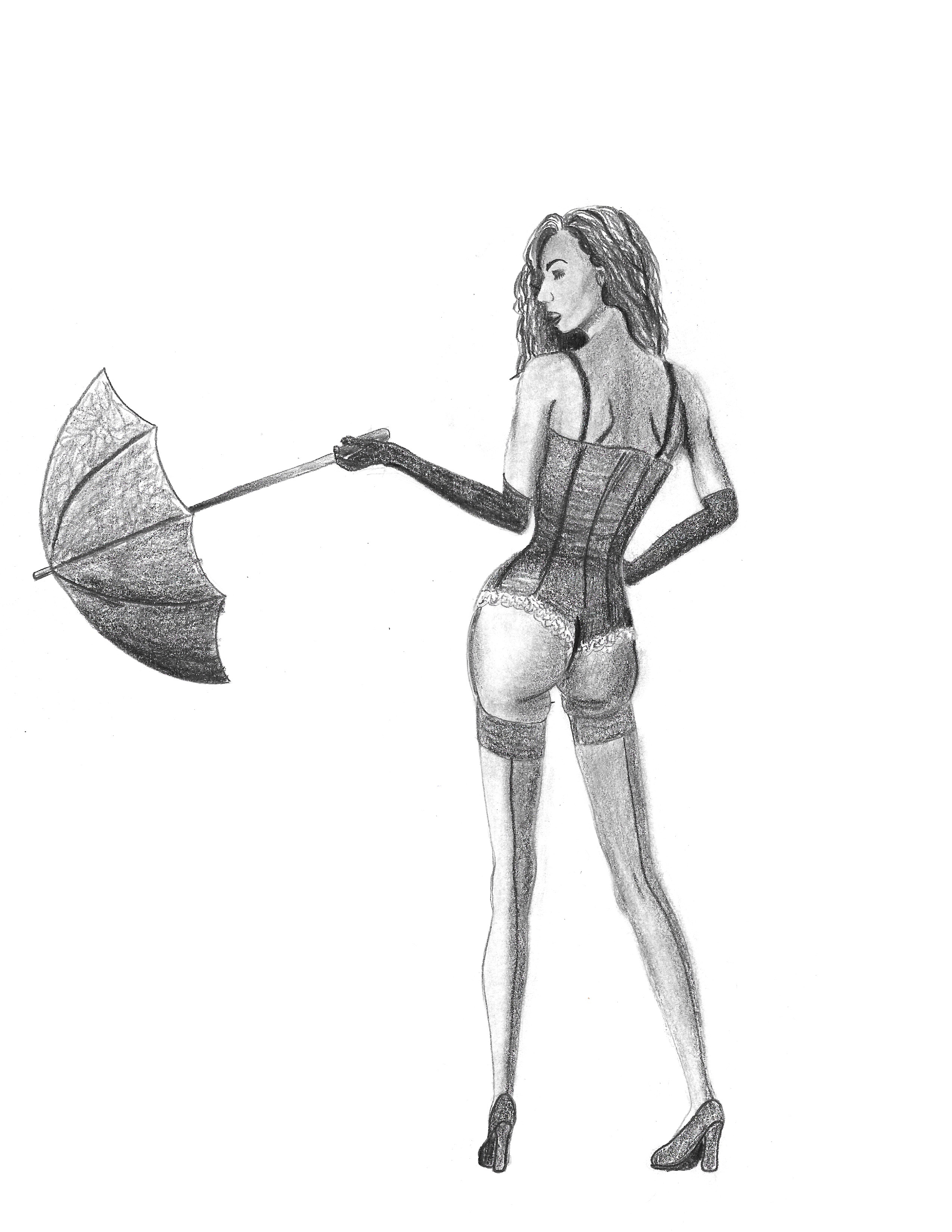 2550x3300 Rsketchdaily Figure Drawing Much Needed Therapy - Lingerie Drawing